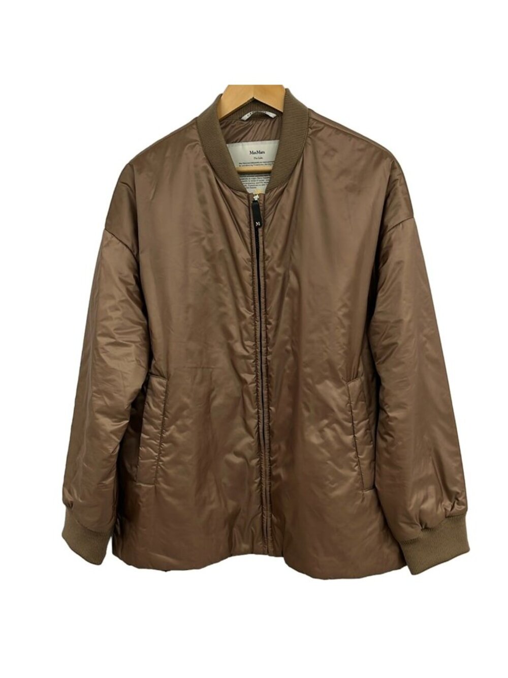 Max Mara Jacket Beige Zip Up Cameluxe the Cube